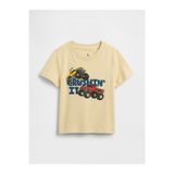 GAP Erkek Bebek Krem Grafik Baskılı T-Shirt
