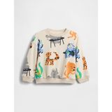 Gap Erkek Bebek Krem Vintagesoft Fransız Havlu Terry Grafik Baskılı Sweatshirt - 5 Yaş