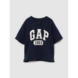 Gap Erkek Bebek Lacivert Fransız Havlu Kumaş Gap Logo T-Shirt - 4 Yaş