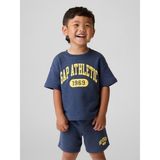 Gap Erkek Bebek Lacivert Fransız Havlu Kumaş Kısa Kol Sweatshirt - 5 Yaş