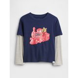 Gap Erkek Bebek Lacivert Kısa Kol Gap Logo T-Shirt %100 Pamuk Nefes Alan Kumaş ile Rahat Stil - 4 Yaş