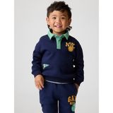 Gap Erkek Bebek Lacivert Vintagesoft Varsity Logo Polo Sweatshirt - 12 - 18 Ay