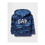 GAP Erkek Bebek Mavi Logo Relaxed Fermuarlı Sweatshirt