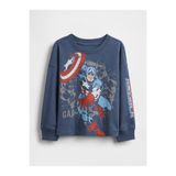 GAP Erkek Bebek Mavi Marvel Grafik Baskılı T-Shirt