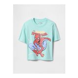 GAP Erkek Bebek Mavi Marvel Oversize Grafikli T-Shirt