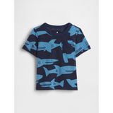 Gap Erkek Bebek Mavi Mix & Match Baskılı Cep T-Shirt - 5 Yaş
