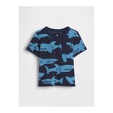 GAP Erkek Bebek Mavi Mix & Match Baskılı Cep T-Shirt