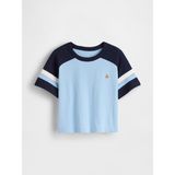 Gap Erkek Bebek Mavi Raglan Futbol T-Shirt - 6 - 12 Ay