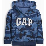 Gap Erkek Bebek Mavi Relaxed Baskılı Logo Fermuarlı Sweatshirt - 2 Yaş