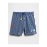 GAP Erkek Bebek Mavi Relaxed Fransız Havlu Kumaş Logo Pull-On Şort