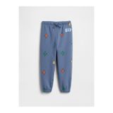 GAP Erkek Bebek Mavi Relaxed Logo Pull-On Fransız Havlu Kumaş Jogger Eşofman Altı