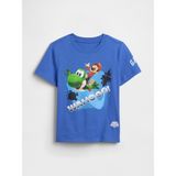 Gap Erkek Bebek Mavi Süper Mario Grafik Baskılı T-Shirt - 5 Yaş