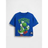 Gap Erkek Bebek Mavi Süper Mario Oversized Grafik Baskılı T-Shirt - 4 Yaş