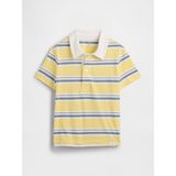 Gap Erkek Bebek Sarı Çizgili Rugby Polo T-Shirt - 6 - 12 Ay