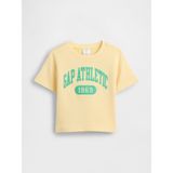 Gap Erkek Bebek Sarı Fransız Havlu Kumaş Kısa Kol Sweatshirt - 4 Yaş