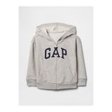 GAP Erkek Bebek Siyah Logo Relaxed Fermuarlı Sweatshirt