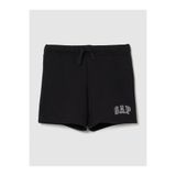 GAP Erkek Bebek Siyah Relaxed Logo Fransız Havlu Kumaş Pull-On Şort