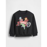Gap Erkek Bebek Siyah Vintagesoft Marvel Logo Sweatshirt - 6 - 12 Ay
