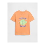 GAP Erkek Bebek Turuncu Grafik Baskılı T-Shirt