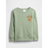 Gap Erkek Bebek Yeşil Bisiklet Yaka Sweatshirt - 6 - 12 Ay