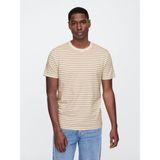 Gap Erkek Bej Relaxed Bisiklet Yaka T-Shirt - XS