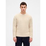 Gap Erkek Bej Relaxed Cable-Knit Kazak