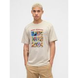Gap Erkek Bej Wb™ Everyday Soft Relaxed Grafik T-Shirt - XS