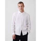 Gap Erkek Beyaz %100 Keten Relaxed Gömlek - 2XL