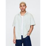 Gap Erkek Beyaz Denim Çizgili Gömlek - XS