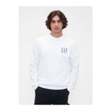 GAP Erkek Beyaz Logo Fleece Sweatshirt