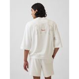 Gap Erkek Beyaz Oversized Gap Logo Fransız Havlu Kumaş T-Shirt - XL