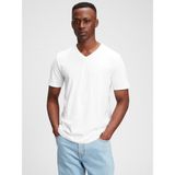 Gap Erkek Beyaz Pamuklu Jersey V Yaka T-Shirt - 2XL