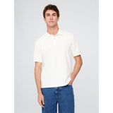 Gap Erkek Beyaz Relaxed Pique Polo T-Shirt - M