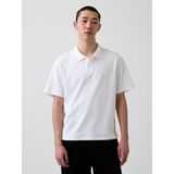Gap Erkek Beyaz Relaxed Pique Polo T-Shirt - XS