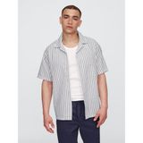 Gap Erkek Beyaz Seersucker Boxy Fit Gömlek - XL