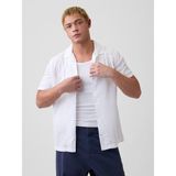 Gap Erkek Beyaz Standart Fit Seersucker Vacay Gömlek