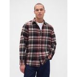 Gap Erkek Bordo Organik Pamuk Relaxed Flannel Gömlek - S