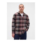 Gap Erkek Bordo Organik Pamuk Relaxed Flannel Gömlek