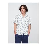 GAP Erkek Çiçek Desenli Seersucker Boxy Fit Gömlek