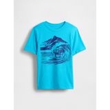 GAP Erkek Çocuk Açık Mavi Grafik Baskılı T-Shirt