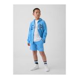 GAP Erkek Çocuk Açık Mavi Relaxed Logo Fransız Havlu Kumaş Pull-On Şort