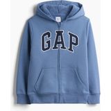 Gap Erkek Çocuk Açık Mavi Sherpa Astarlı Logo Fermuarlı Sweatshirt
