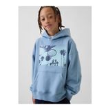 GAP Erkek Çocuk Açık Mavi VintageSoft Relaxed Grafik Baskılı Sweatshirt