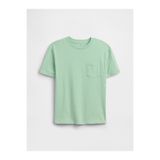 Gap Erkek Çocuk Açık Yeşil Kids Everyday Soft Stripe Pocket T-Shirt