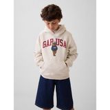 Gap Erkek Çocuk Bej Vintagesoft Relaxed Brannan Bear Logo Sweatshirt - 10 Yaş