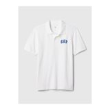 GAP Erkek Çocuk Beyaz Logo Polo Yaka T-shirt