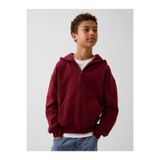 GAP Erkek Çocuk Bordo VintageSoft Fermuarlı Sweatshirt