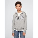 Gap Erkek Çocuk Gri Gap Logo Relaxed Fermuarlı Sweatshirt - 10 Yaş