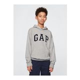 GAP Erkek Çocuk Gri Gap Logo Relaxed Havlu Kumaş Sweatshirt