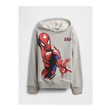 GAP Erkek Çocuk Gri Marvel Spider-Man Relaxed Grafik Baskılı Kapüşonlu Sweatshirt
